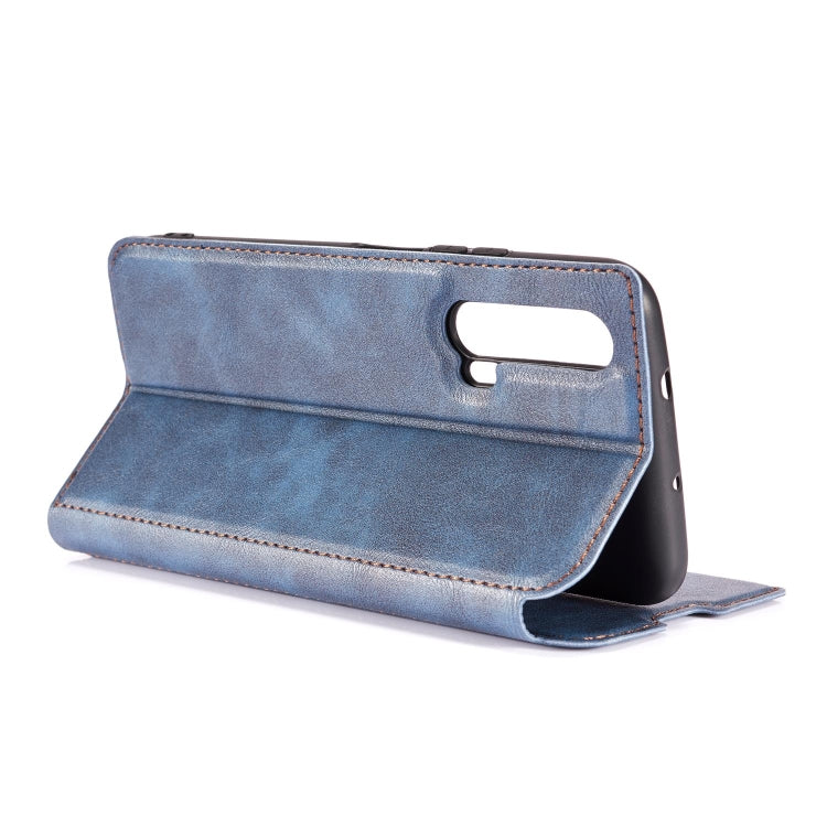 Retro Simple Ultra-thin Magnetic Leather Case with Holder & Card Slots & Lanyard for Huawei Nova 5 / Nova 5 Pro