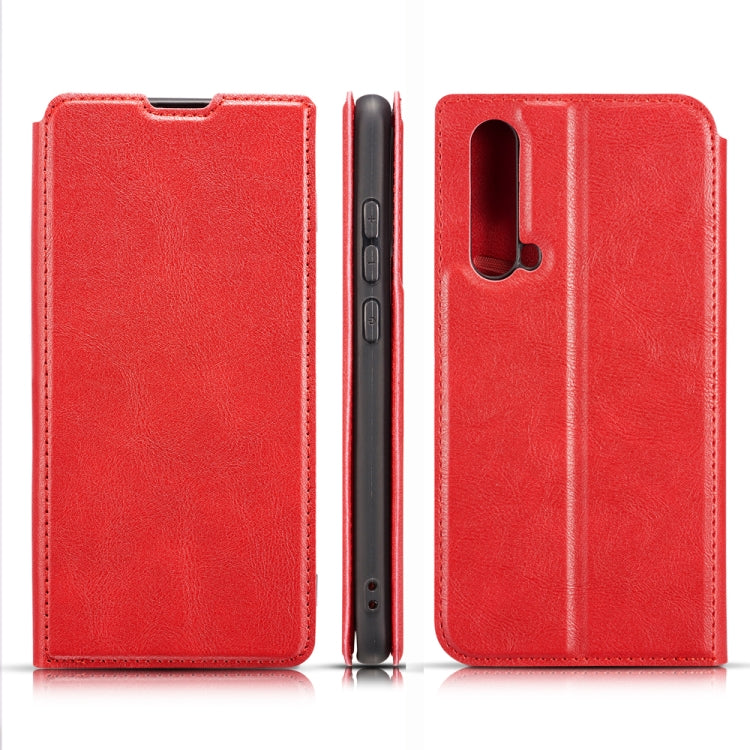 Retro Simple Ultra-thin Magnetic Leather Case with Holder & Card Slots & Lanyard for Huawei Nova 5 / Nova 5 Pro