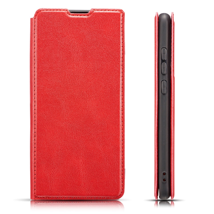 Retro Simple Ultra-thin Magnetic Leather Case with Holder & Card Slots & Lanyard for Huawei Nova 5 / Nova 5 Pro