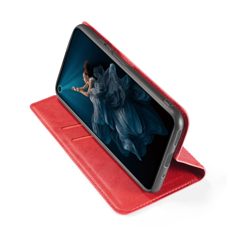 Retro Simple Ultra-thin Magnetic Leather Case with Holder & Card Slots & Lanyard for Huawei Nova 5 / Nova 5 Pro