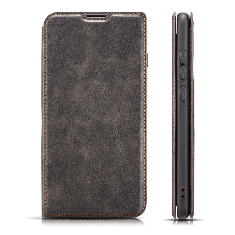 Retro Simple Ultra-thin Magnetic Leather Case with Holder & Card Slots & Lanyard for Huawei Nova 5i / P20 Lite (2019)
