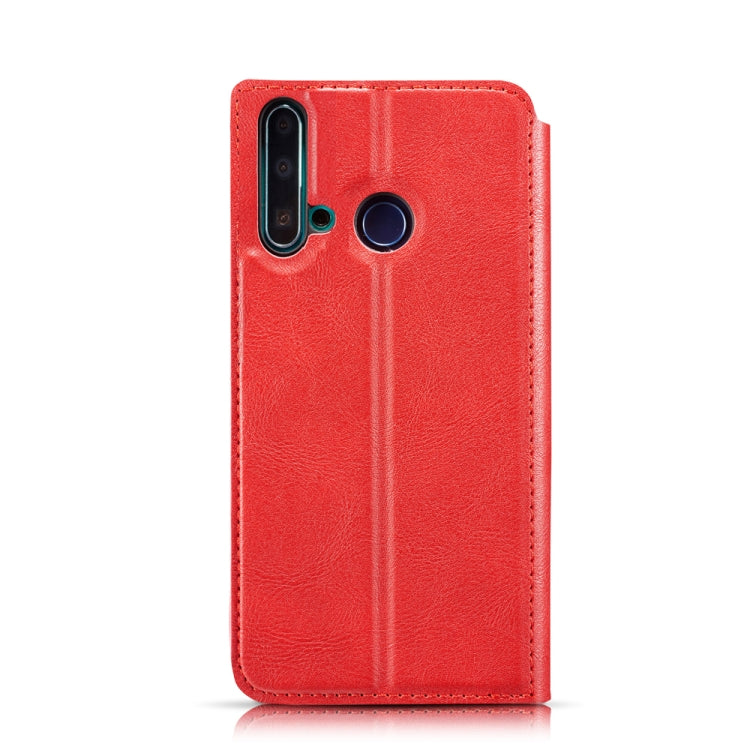 Retro Simple Ultra-thin Magnetic Leather Case with Holder & Card Slots & Lanyard for Huawei Nova 5i / P20 Lite (2019)