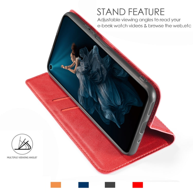 Retro Simple Ultra-thin Magnetic Leather Case with Holder & Card Slots & Lanyard for Huawei Nova 5i / P20 Lite (2019)