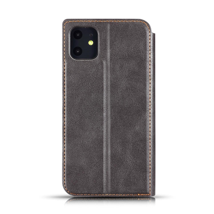 Retro Simple Ultra-thin Magnetic Leather Case with Holder & Card Slots & Lanyard for iPhone 11