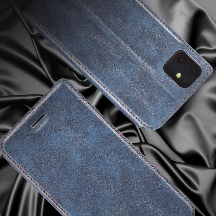 Retro Simple Ultra-thin Magnetic Leather Case with Holder & Card Slots & Lanyard for iPhone 11