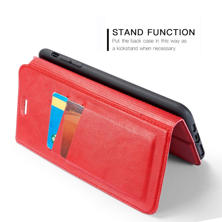 Retro Simple Ultra-thin Magnetic Leather Case with Holder & Card Slots & Lanyard for iPhone 11