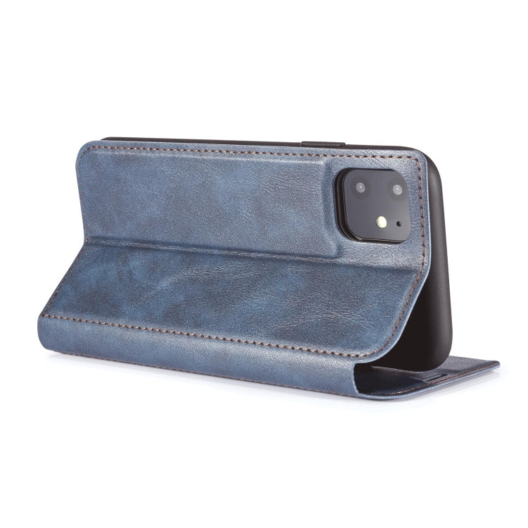 Retro Simple Ultra-thin Magnetic Leather Case with Holder & Card Slots & Lanyard for iPhone 11 Pro Max