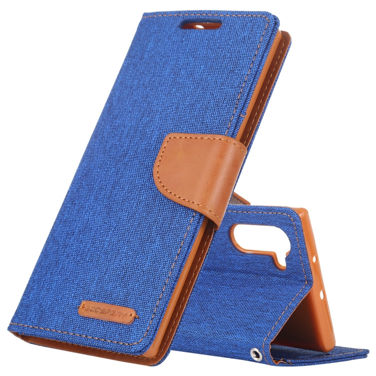 GOOSPERY CANVAS DIARY Horizontal Flip PU Leather Case with Card Slots & Wallet & Holder for Galaxy Note 10