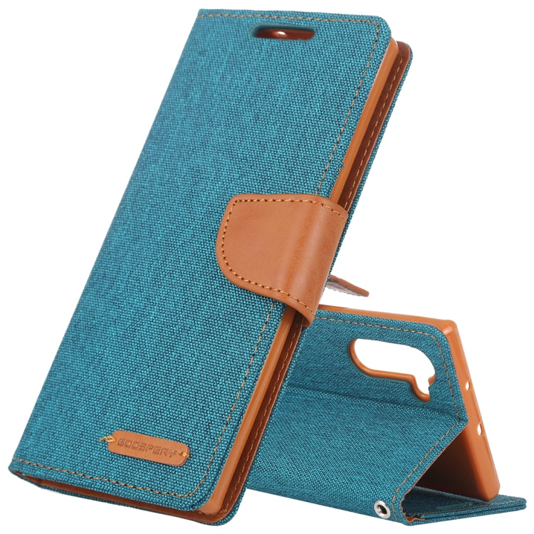 GOOSPERY CANVAS DIARY Horizontal Flip PU Leather Case with Card Slots & Wallet & Holder for Galaxy Note 10