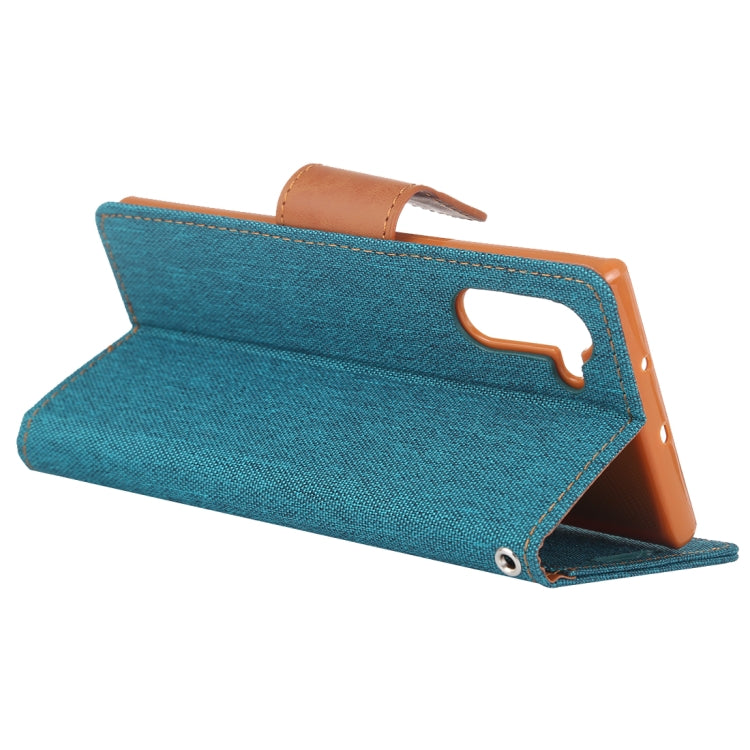 GOOSPERY CANVAS DIARY Horizontal Flip PU Leather Case with Card Slots & Wallet & Holder for Galaxy Note 10