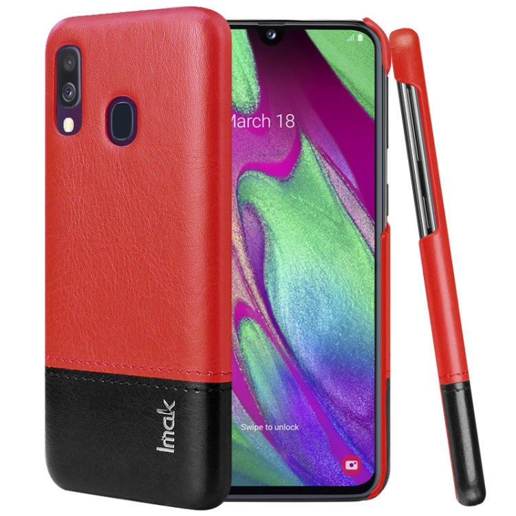 IMAK Ruiyi Series Concise Slim PU + PC Protective Case For Galaxy A40