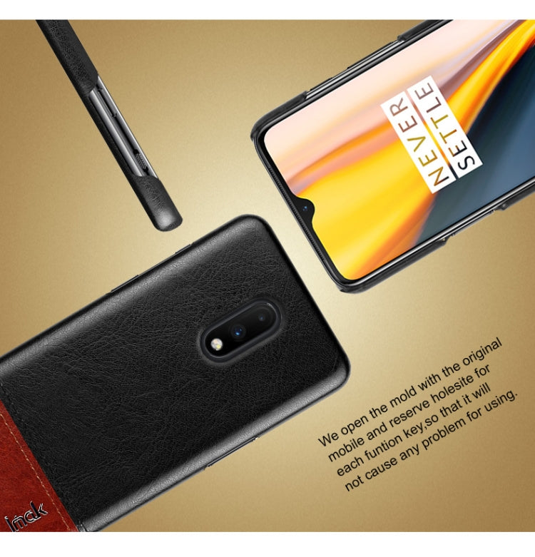IMAK Ruiyi Series Concise Slim PU + PC Protective Case For OnePlus 7