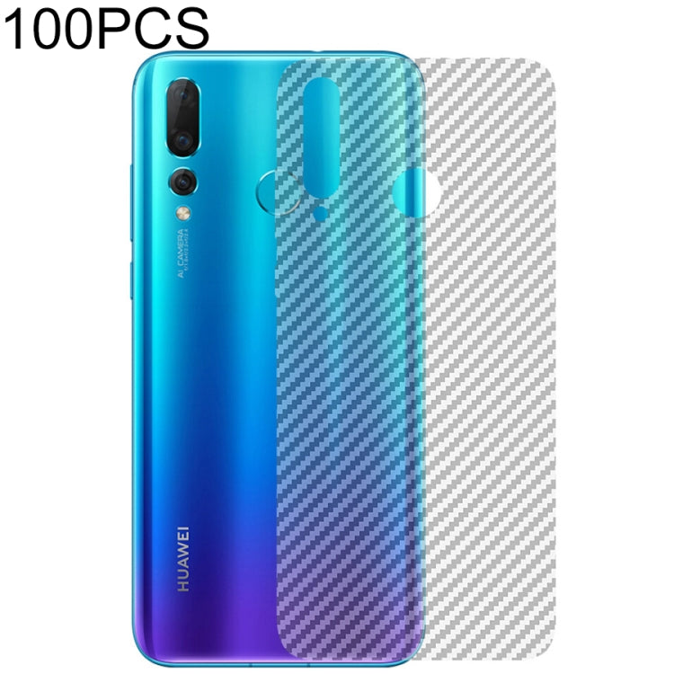 100 PCS Carbon Fiber Material Skin Sticker Back Protective Film For Huawei Honor 7A / Enjoy 8e / Y6 (2018)