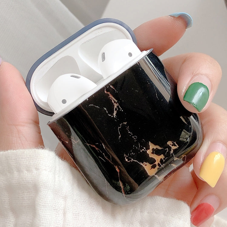 Marble Pattern Earphones Shockproof Protective Case for Apple AirPods 1 / 2
