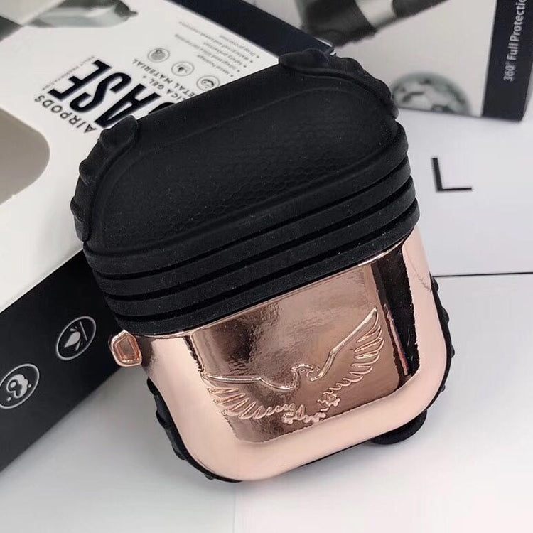 Eagle Pattern Metal Earphones Shockproof Protective Case for Apple AirPods 1 / 2