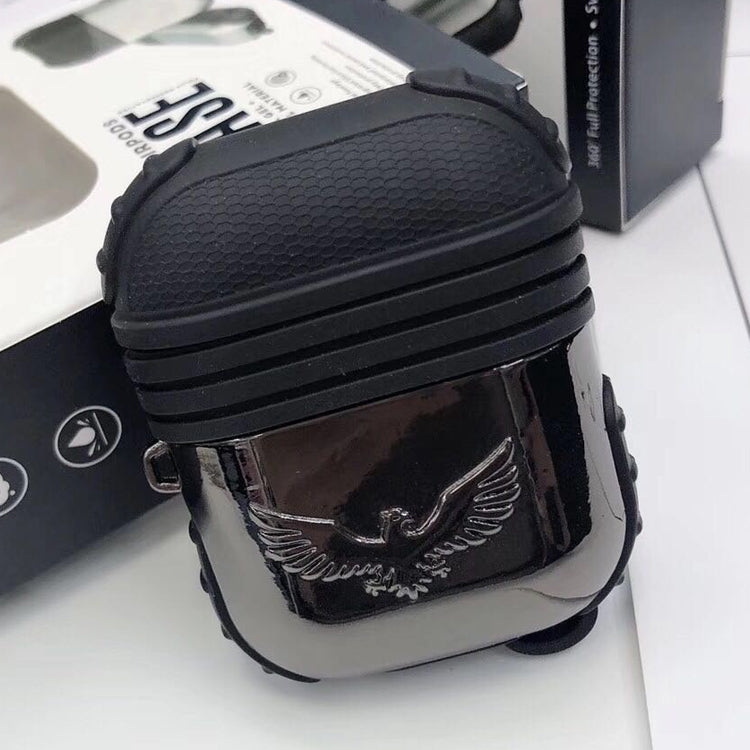 Eagle Pattern Metal Earphones Shockproof Protective Case for Apple AirPods 1 / 2
