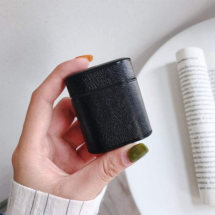 Leather Square Earphones Shockproof Protective Case for Apple AirPods 1 / 2