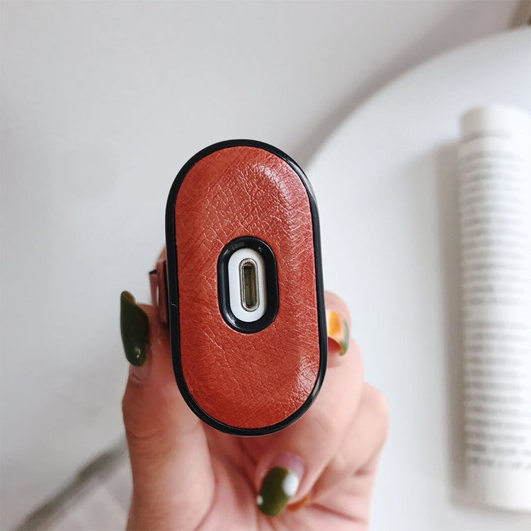 Leather Square Earphones Shockproof Protective Case for Apple AirPods 1 / 2