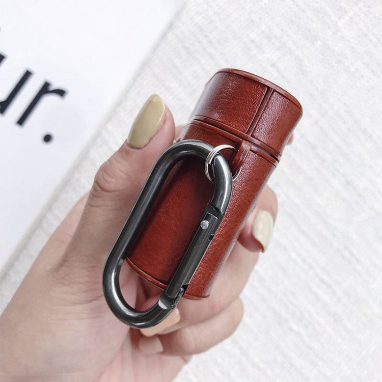 Leather Square Earphones Shockproof Protective Case with Fingertip Gyroscope for Apple AirPods 1 / 2