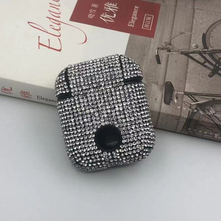 Love Pattern Diamonds Glitter Earphones Shockproof Protective Case for Apple AirPods 1 / 2
