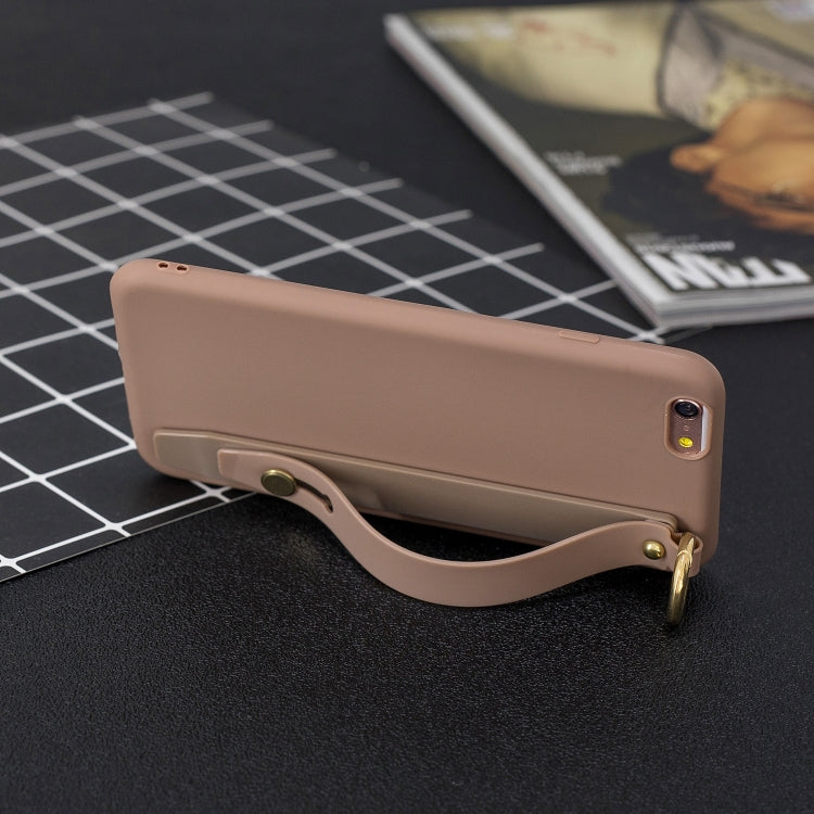 Shockproof Solid Color TPU Case with Wristband For iPhone 6s Plus / 6 Plus