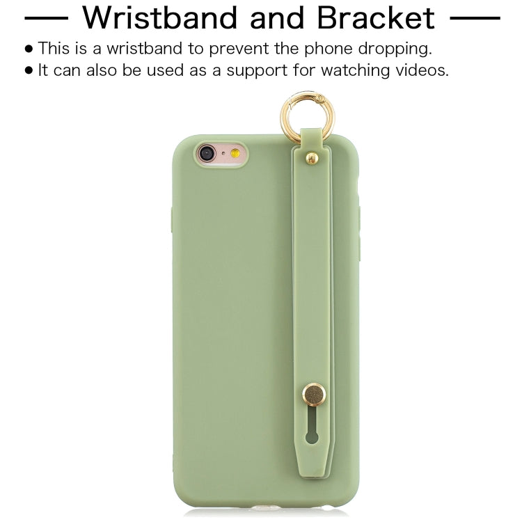 Shockproof Solid Color TPU Case with Wristband For iPhone 6s Plus / 6 Plus