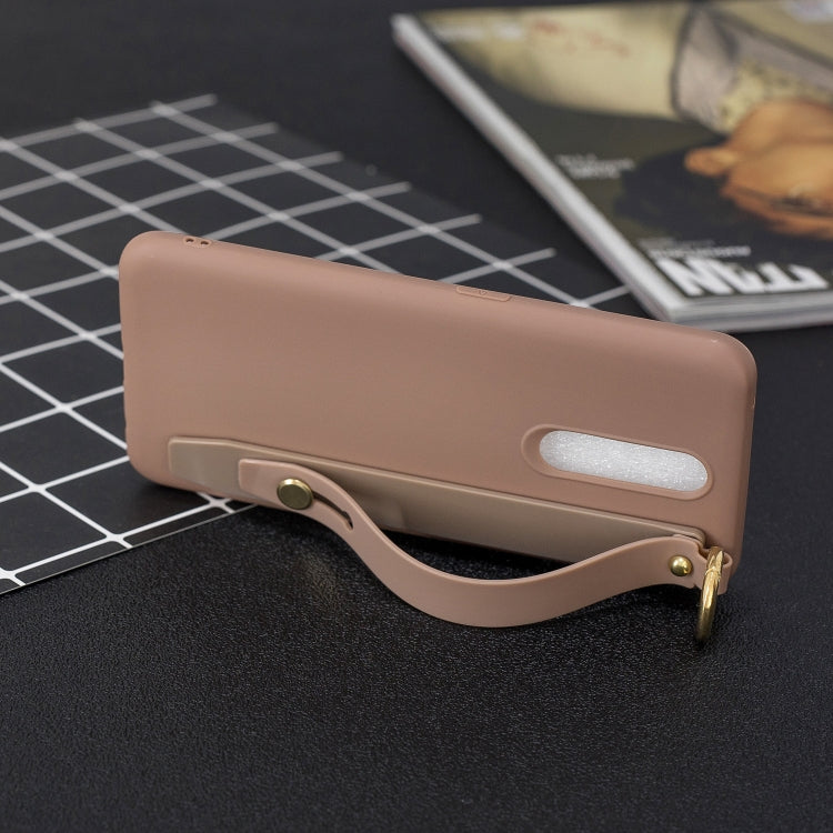 Shockproof Solid Color TPU Case with Wristband For OPPO F11