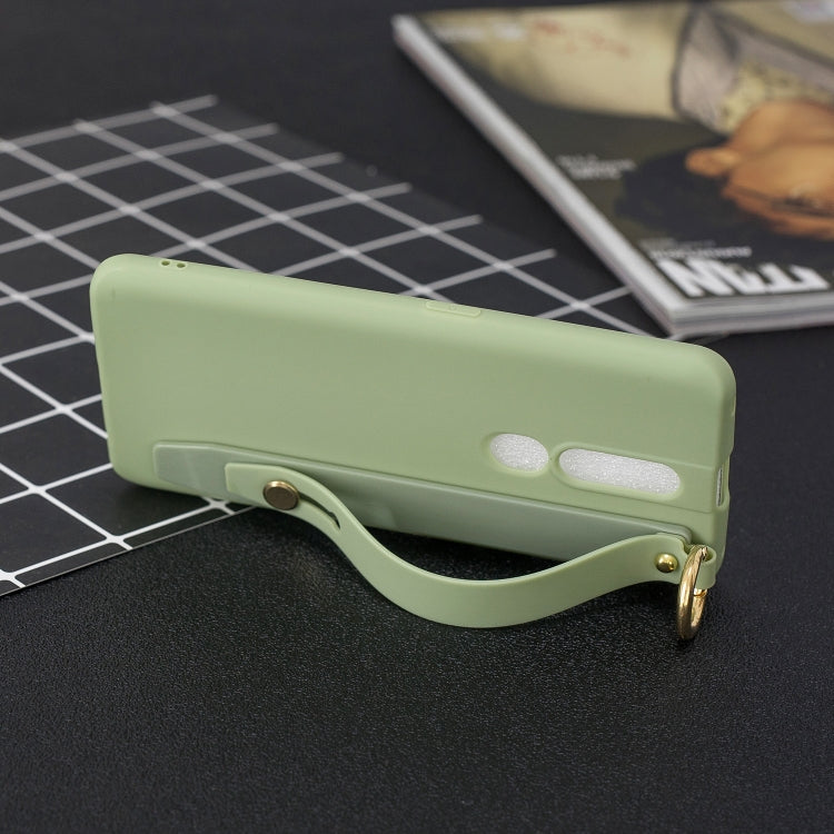 Shockproof Solid Color TPU Case with Wristband For OPPO F11 Pro