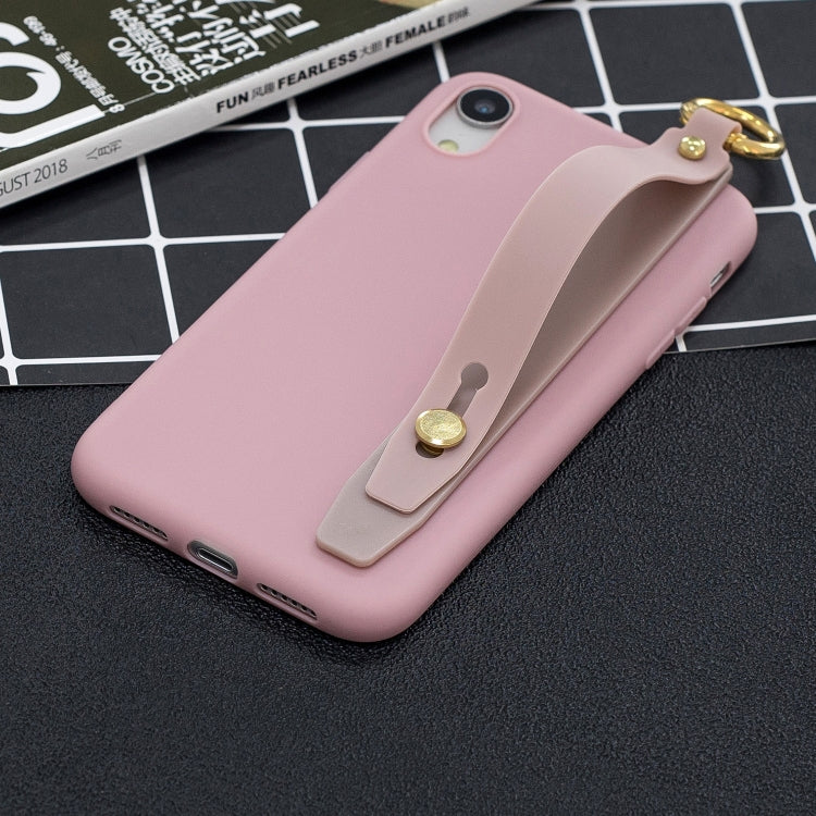 Shockproof Solid Color TPU Case with Wristband For OPPO F11 Pro