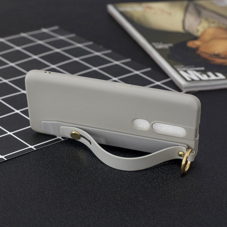 Shockproof Solid Color TPU Case with Wristband For OPPO F11 Pro