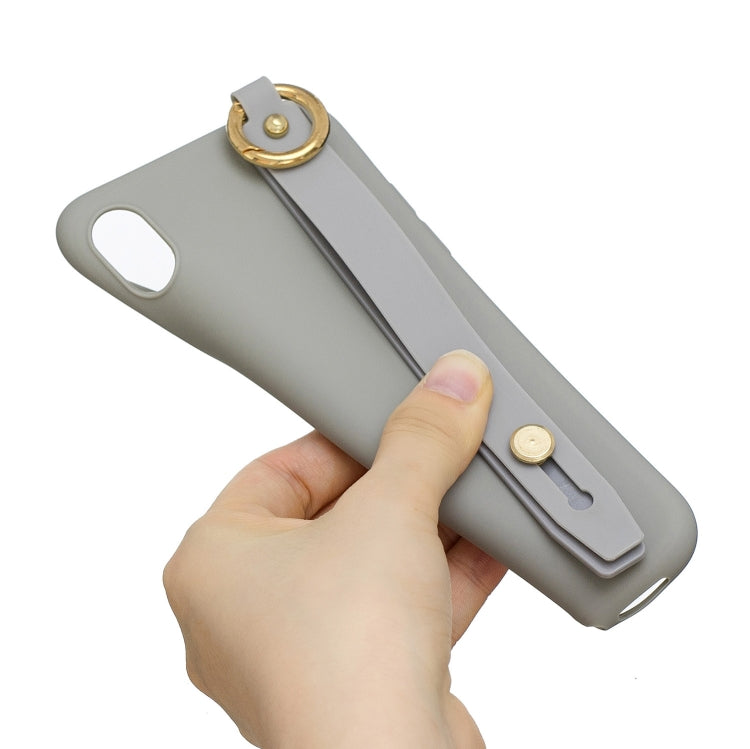 Shockproof Solid Color TPU Case with Wristband For OPPO F11 Pro