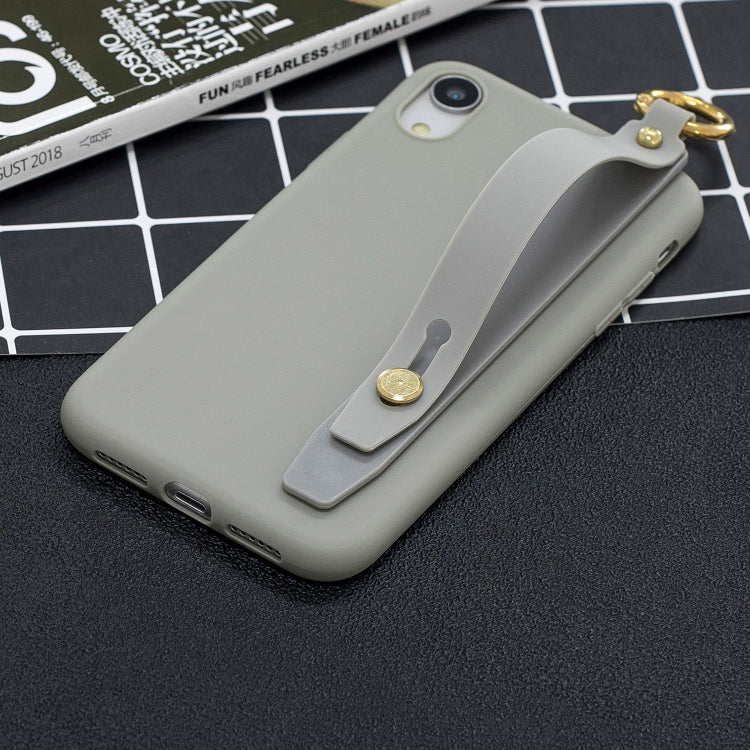 Shockproof Solid Color TPU Case with Wristband For OPPO F11 Pro