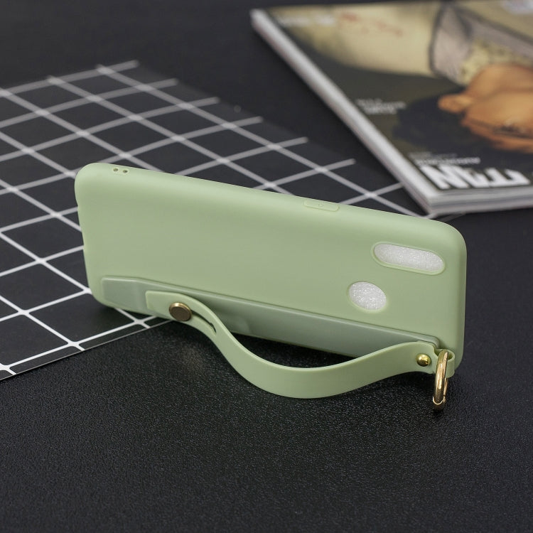 Shockproof Solid Color TPU Case with Wristband For OPPO Realme 3 Pro