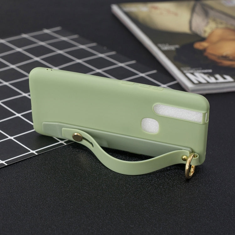 Shockproof Solid Color TPU Case with Wristband For Vivo V15