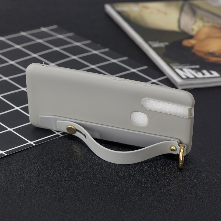 Shockproof Solid Color TPU Case with Wristband For Vivo V15