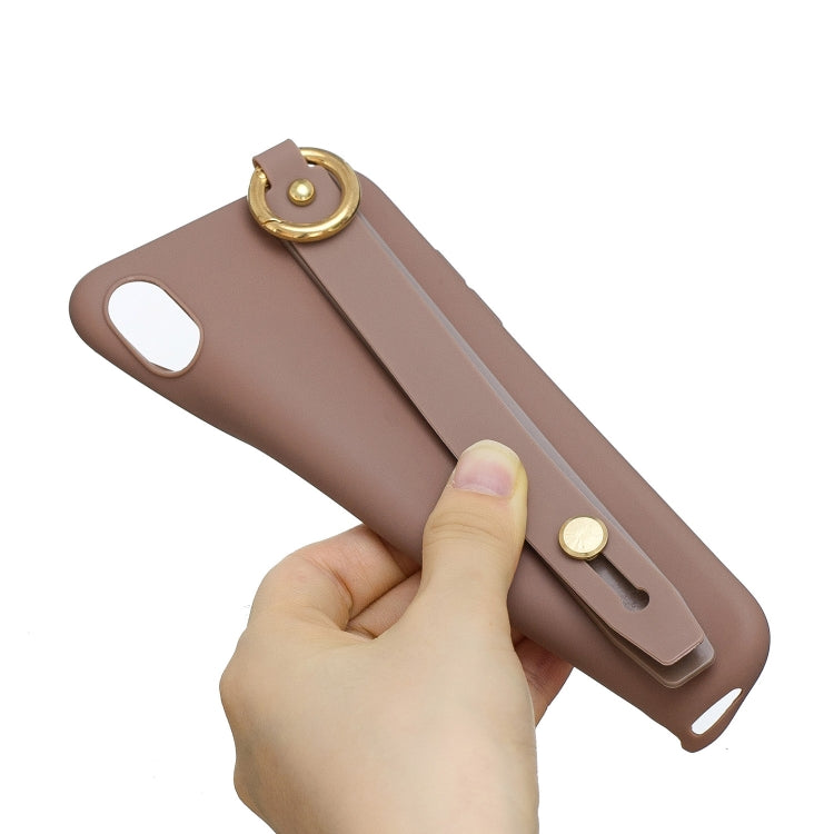 Shockproof Solid Color TPU Case with Wristband For Huawei Mate 20 Lite
