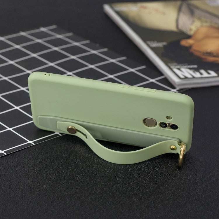 Shockproof Solid Color TPU Case with Wristband For Huawei Mate 20 Lite