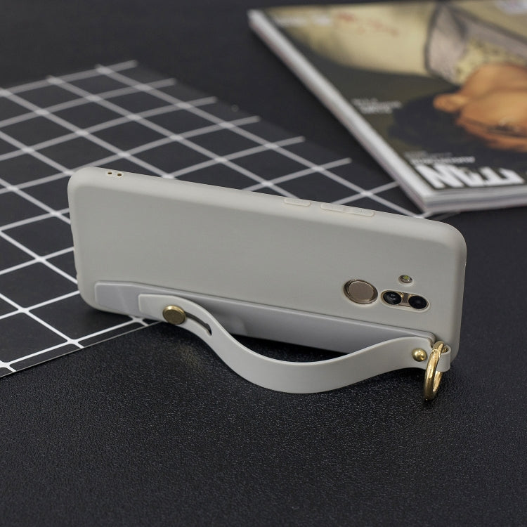 Shockproof Solid Color TPU Case with Wristband For Huawei Mate 20 Lite