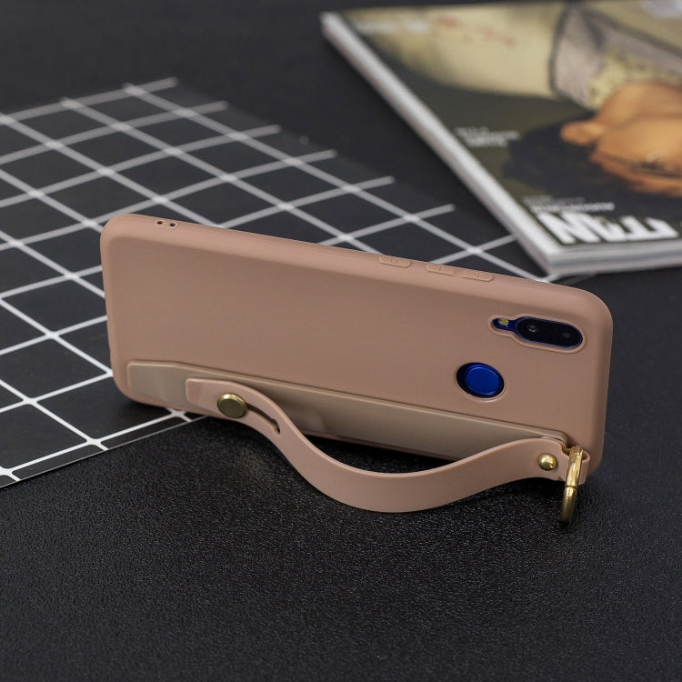 Shockproof Solid Color TPU Case with Wristband For Huawei nova 3i