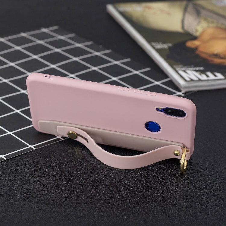 Shockproof Solid Color TPU Case with Wristband For Huawei nova 3i