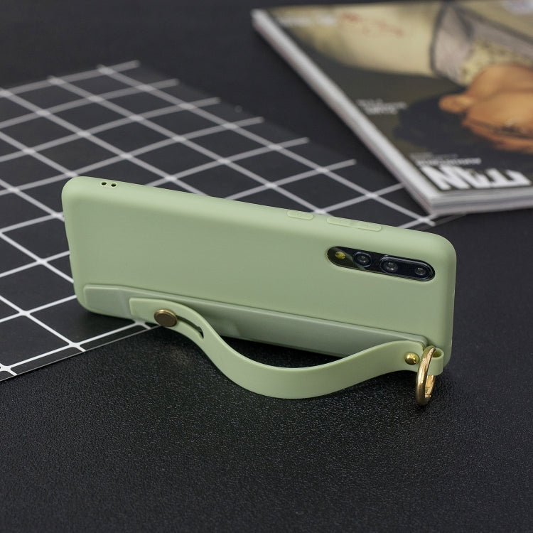 Shockproof Solid Color TPU Case with Wristband For Huawei P20 Pro