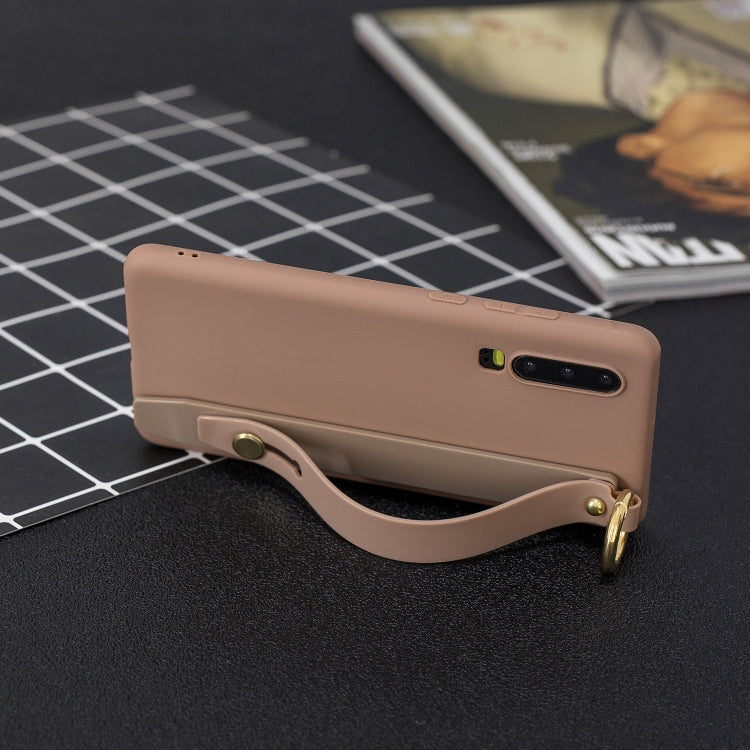 Shockproof Solid Color TPU Case with Wristband For Huawei P30