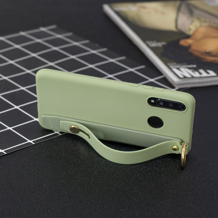 Shockproof Solid Color TPU Case with Wristband For Huawei P30 Lite