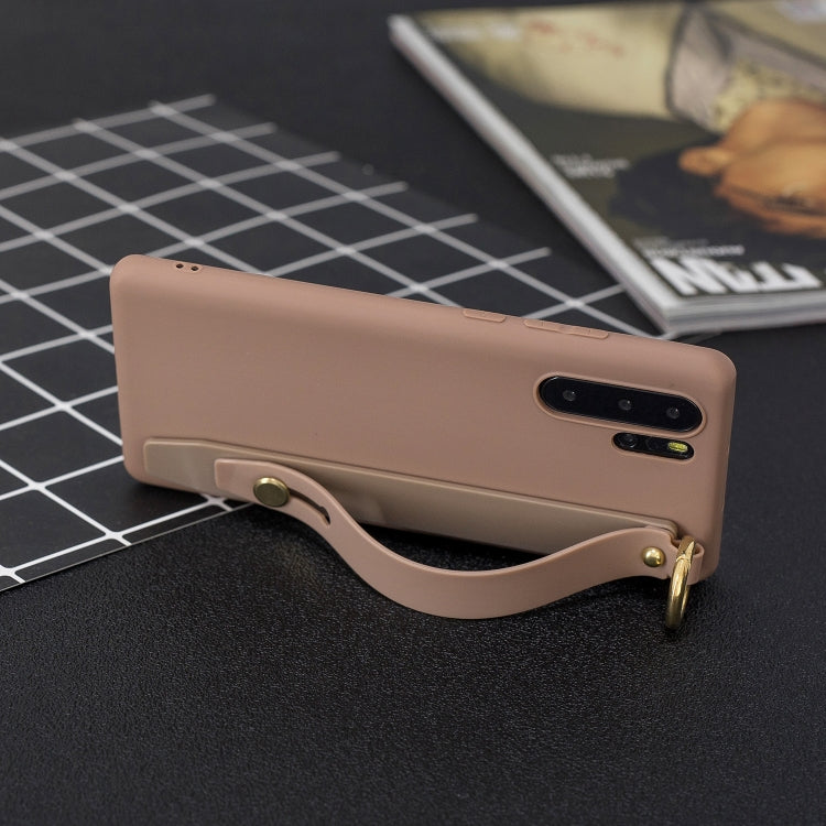 Shockproof Solid Color TPU Case with Wristband For Huawei P30 Pro