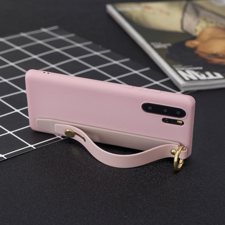 Shockproof Solid Color TPU Case with Wristband For Huawei P30 Pro