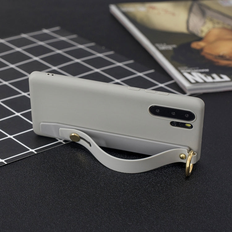 Shockproof Solid Color TPU Case with Wristband For Huawei P30 Pro
