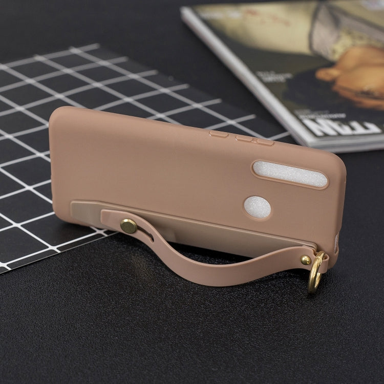 Shockproof Solid Color TPU Case with Wristband For Huawei P Smart Z