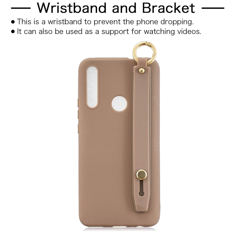 Shockproof Solid Color TPU Case with Wristband For Huawei P Smart Z