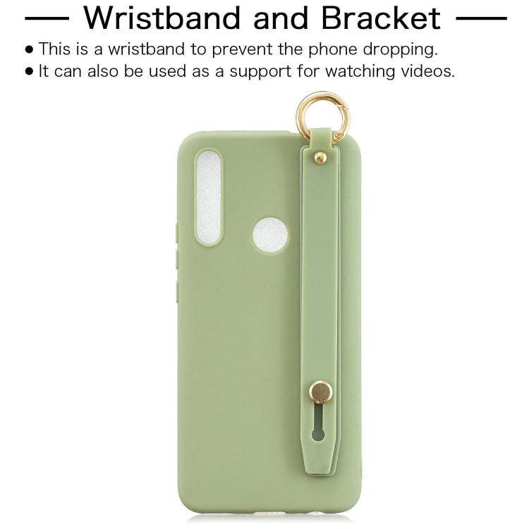 Shockproof Solid Color TPU Case with Wristband For Huawei P Smart Z