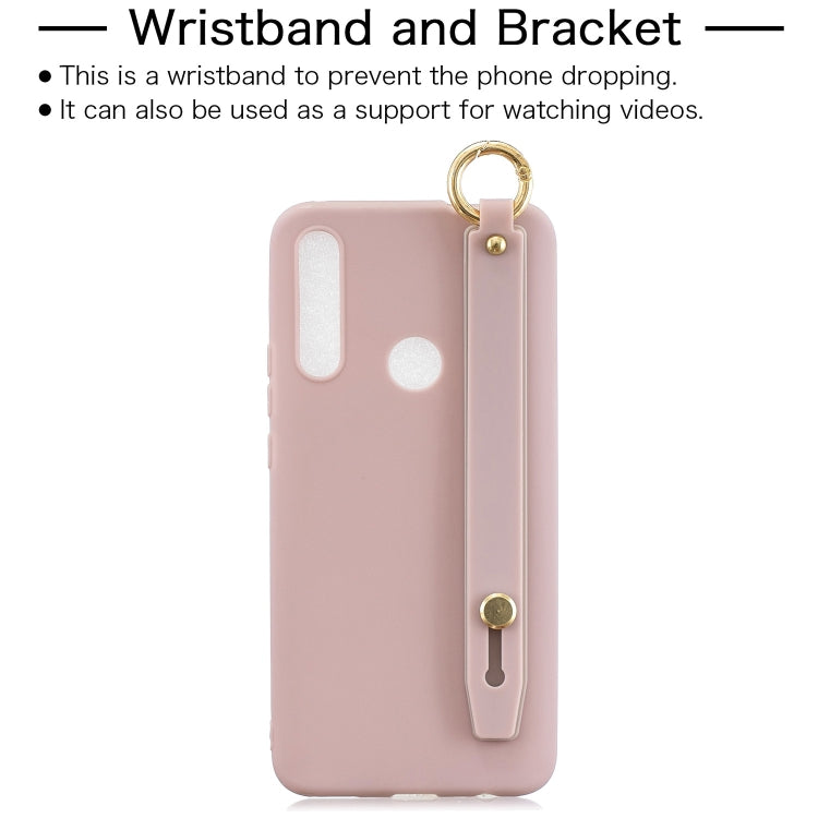 Shockproof Solid Color TPU Case with Wristband For Huawei P Smart Z